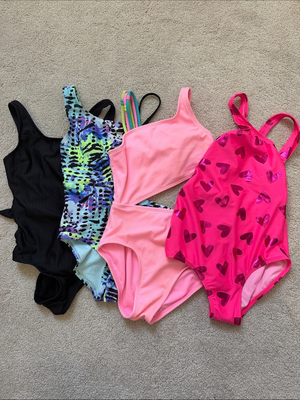 Girls One Piece Bathing Suits- size 7-8/8 Swimsuit